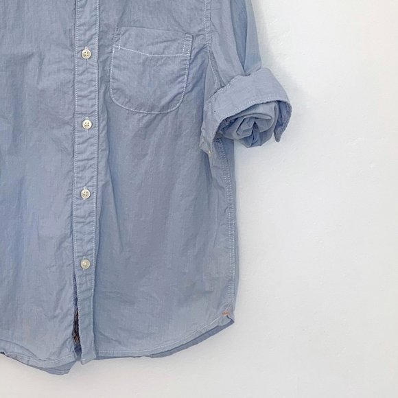 SOLD: H&M Pinstripe L/S Button Down Shirt 7-8y - Picture 4 of 5